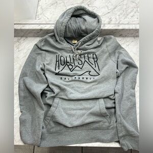 Hollister Men’s Hoodie - Gray - Size XL